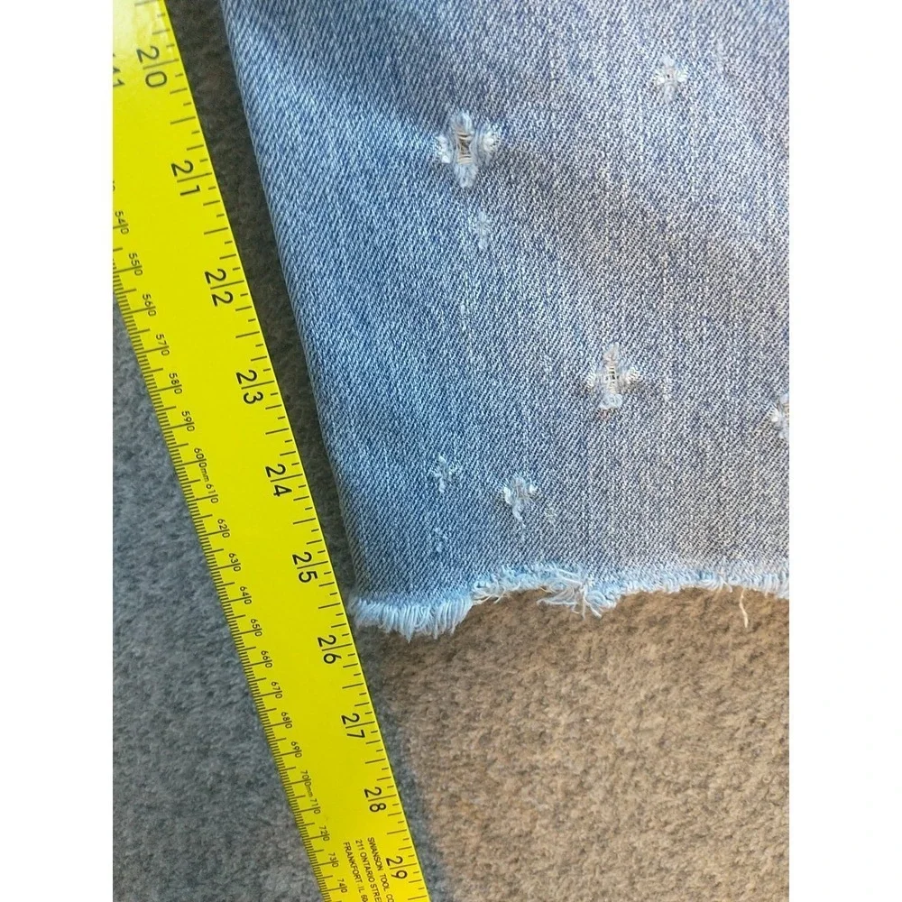 Levi Strauss Signature Mens Regular Fit Light Wash Distressed Star Jeans 40x26